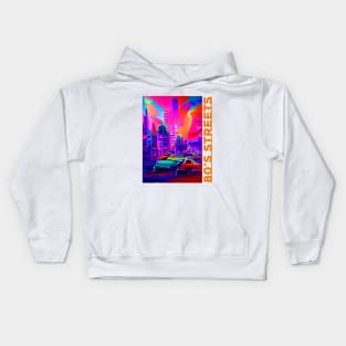 80s street neon t-shirt Kids Hoodie